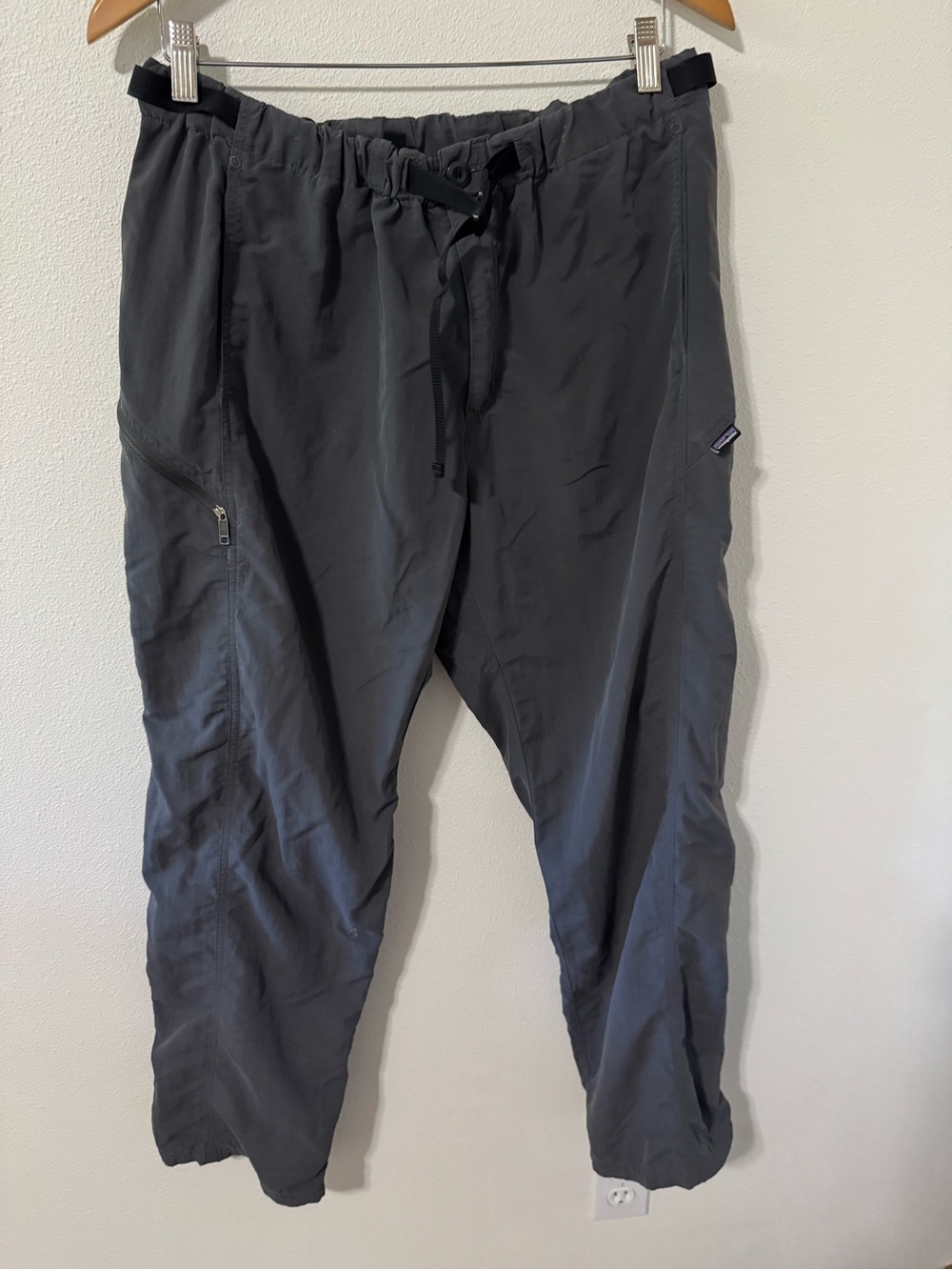Patagonia Gi III Pants Gray Belt Outdoor Gorpcore Hiking Quick Dry UPF-Large